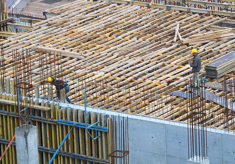Photo d'un immeuble en construction